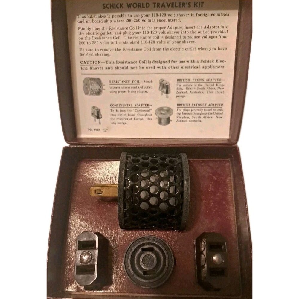 Vintage SCHICK World Traveler's Kit